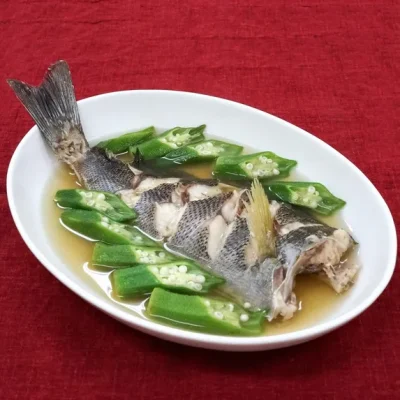 レンジで簡単！イサキとオクラの酒蒸し