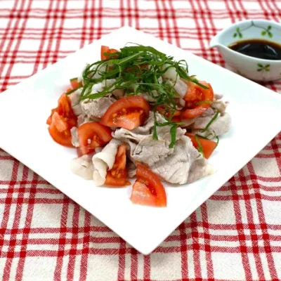 トマトと豚肉のサッパリ冷しゃぶサラダ