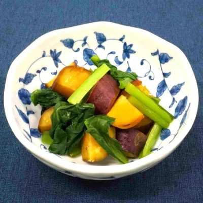 さつまいもと小松菜のさっと煮